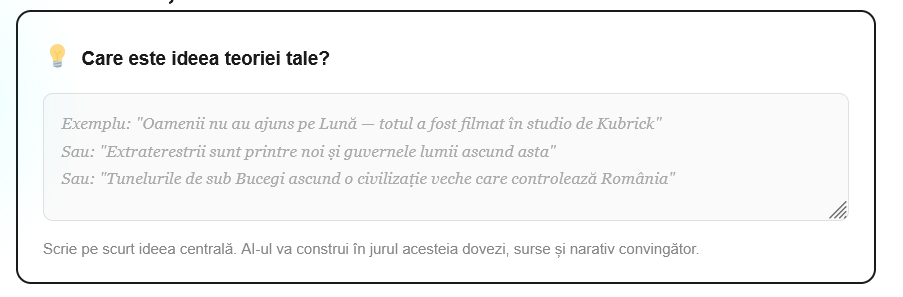 Conspiratix – Cum sa-ti generezi PROPRIA teorie a conspiratiei in doar 2 minute Conspiratix – Cum sa-ti generezi PROPRIA teorie a conspiratiei in doar 2 minute